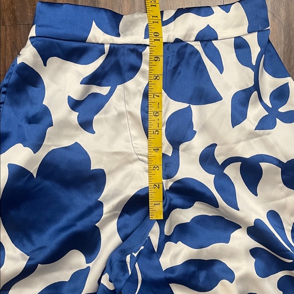 NWT House Of Harlow 1960 Palazzo Pants blue white wide leg high waist small - Picture 8 of 16